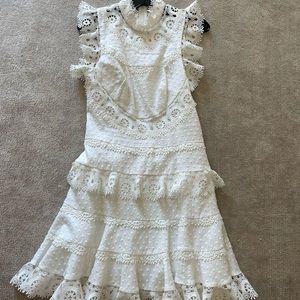Zimmermann Peggy embroidered mini dress white EXCELLENT condition